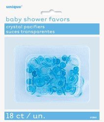 18pk Blue Crystal Baby Dummies - Everything Party