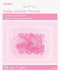 18pk Pink Crystal Baby Dummies - Everything Party
