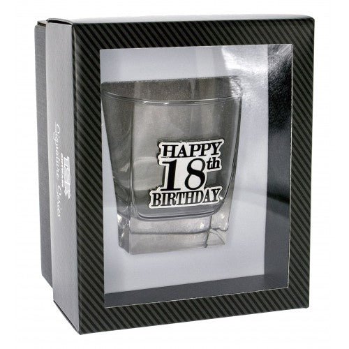 18th Birthday Badge Premium Scotch Glass - Everything Party