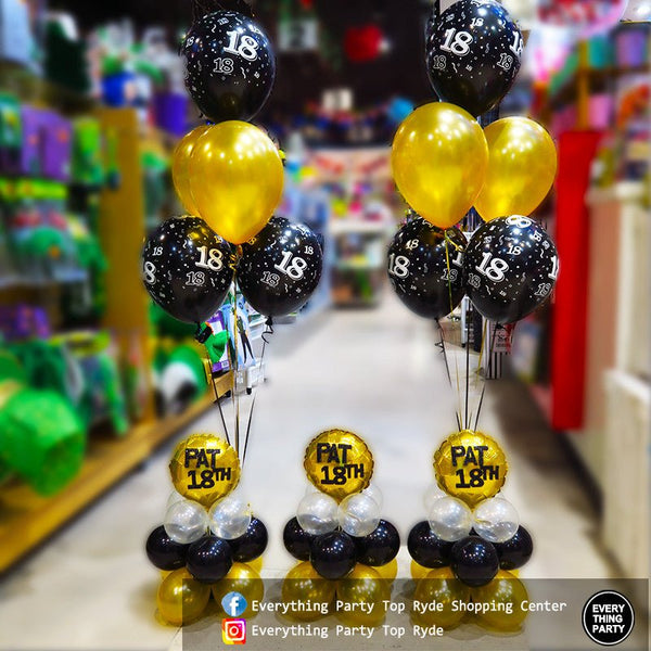 18th Birthday Helium Balloon Arrangement - Everything Party