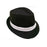 1920's Gangster Trilby Fedora Hat - Black with White Ribbon - Everything Party