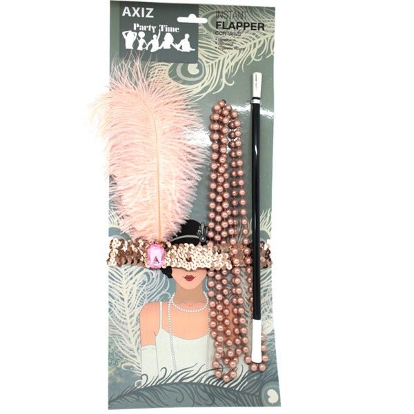 1920's Instant Flapper Dress Up set - Pink - Everything Party
