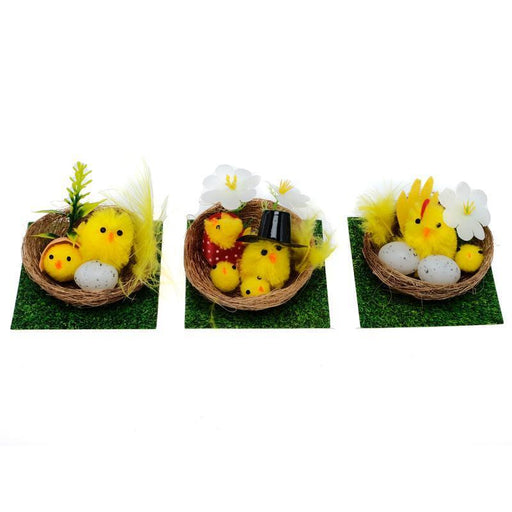 1pk Easter Chicks in Nest Decoration - Everything Party
