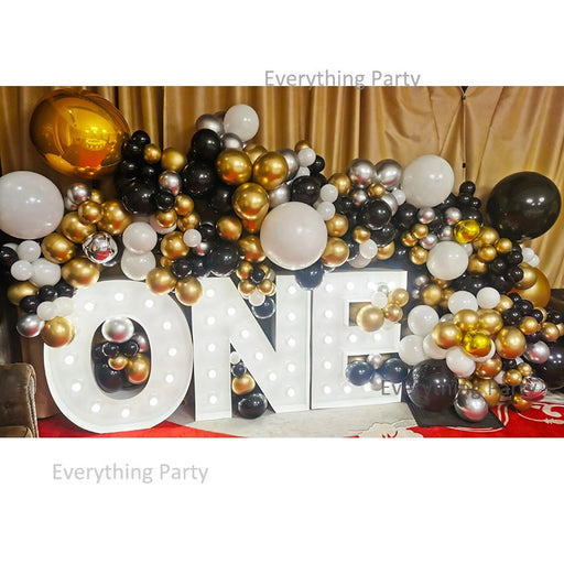 1st Birthday Balloon Garland with 1m LED Letter Lights - Everything Party