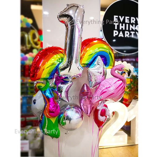 1st Birthday Foil Shape Balloon Bouquet - Everything Party