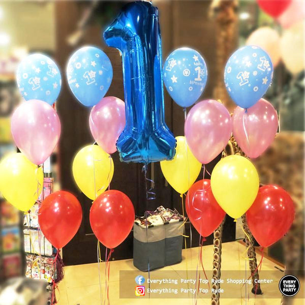 1st Birthday Helium Balloon Bouquet - Everything Party