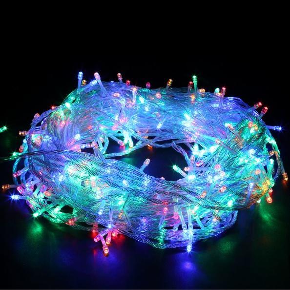 200 Super Bright Extra Long LED Icicle String Lights 13.5m - Multi Colour - Everything Party