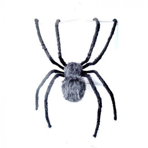 200cm Giant Fleck Grey/Brown Hairy Spider with Light Up Eyes - Everything Party