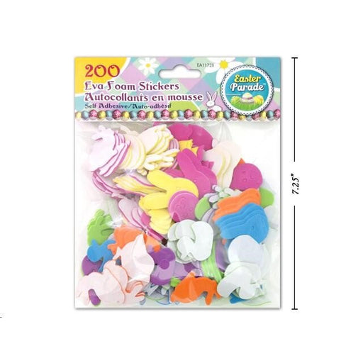 200pk Easter Self Adhesive Craft Foam Stickers - Everything Party