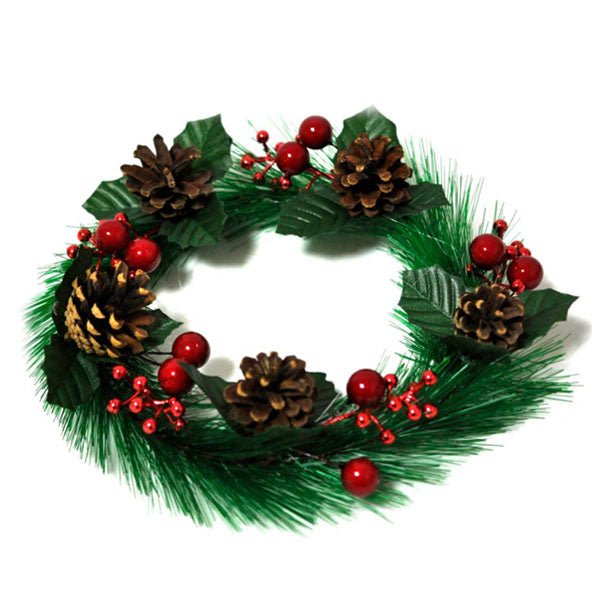 20cm Holly & Berry Christmas Wreath - Everything Party