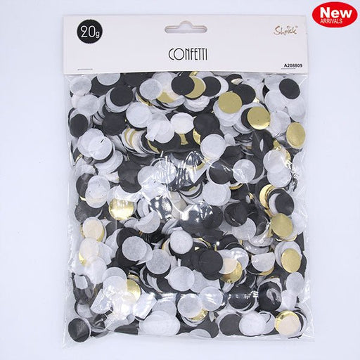 20g Luxe Confetti - Black & White & Gold - Everything Party