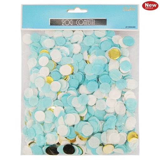 20g Luxe Confetti - Blue & White & Gold - Everything Party
