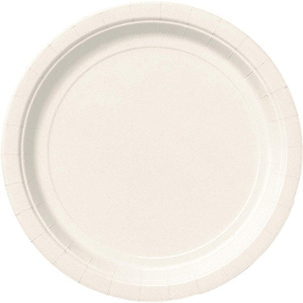 20pk Bright White Paper Plates - 18cm - Everything Party