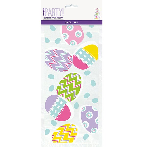20pk Easter Egg Print Cello Bags - Everything Party