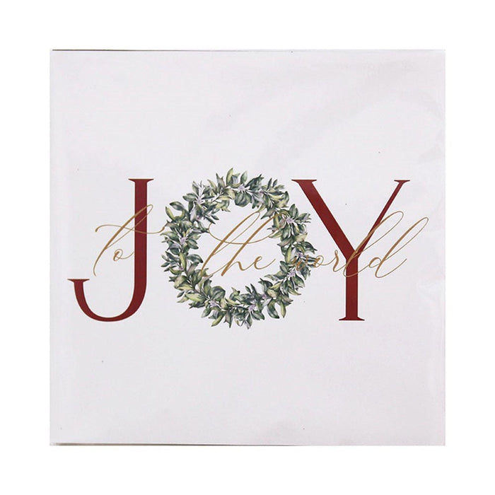 20pk Joy to the World Christmas Paper Napkins 33cm 2PLY - Everything Party