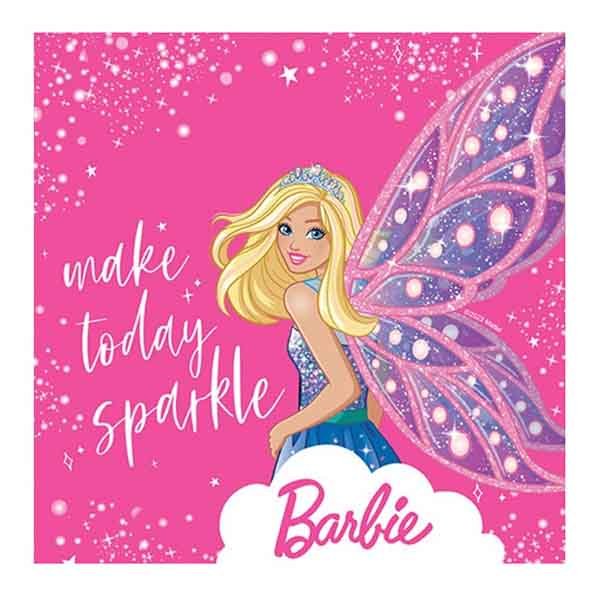 20pk Licensed Barbie Birthday Paper Napkins - Everything Party