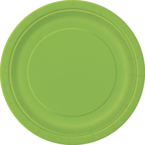 20pk Lime Green Paper Plates - 18cm - Everything Party