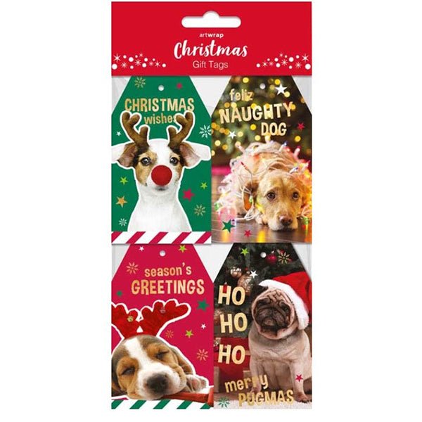 20pk Mixed Gift Tag Christmas Dogs Design - Everything Party