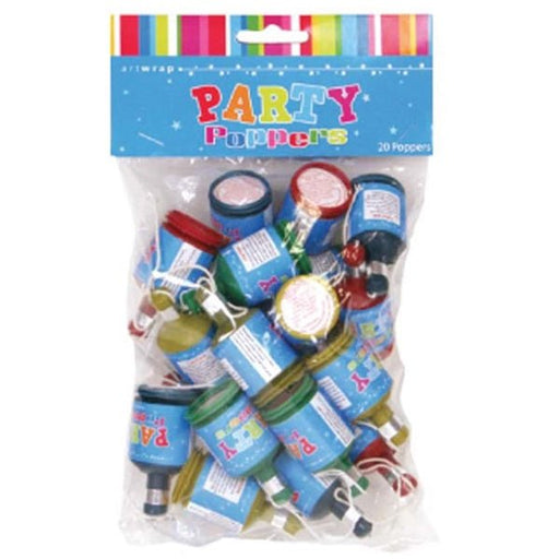 20pk Party Poppers - Everything Party