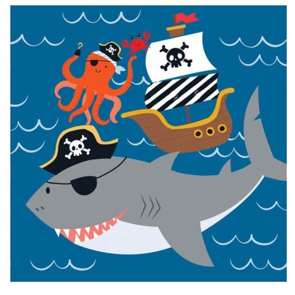 20pk Ships Ahoy Pirate Paper Napkins - Everything Party