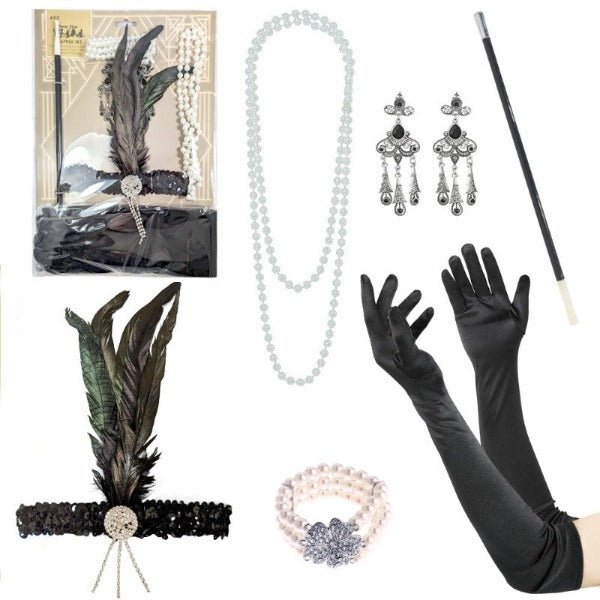 20's Flapper Deluxe Glamour Instead Dress Up set - Everything Party