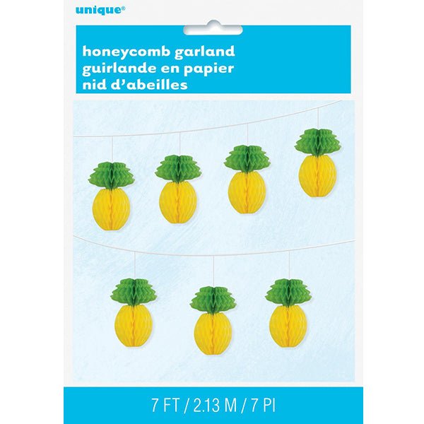 2.13m Pineapple Honeycomb Garland - Everything Party