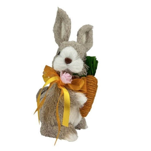 21cm Easter Nature Standing Bunny with Carrot - Everything Party