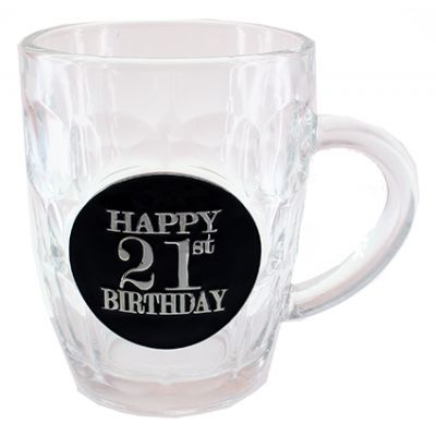 21st Birthday Badge Premium Dimple Stein - Everything Party