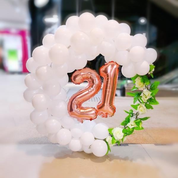 21st Birthday Balloon Wreath - Everything Party