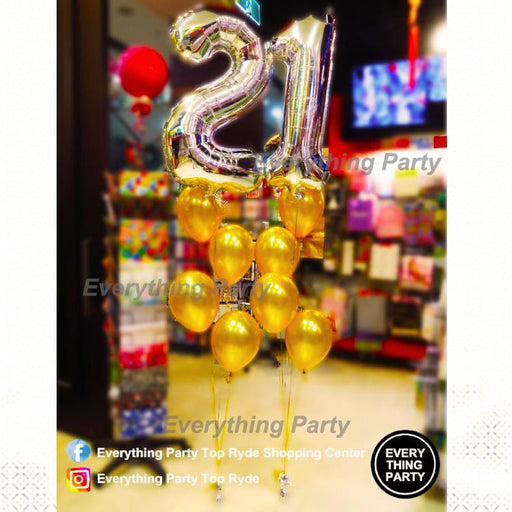 21st Birthday Helium Balloon Bouquet - Everything Party
