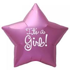 22" It's a Girl Pink Star Shape Foil Balloon - Everything Party