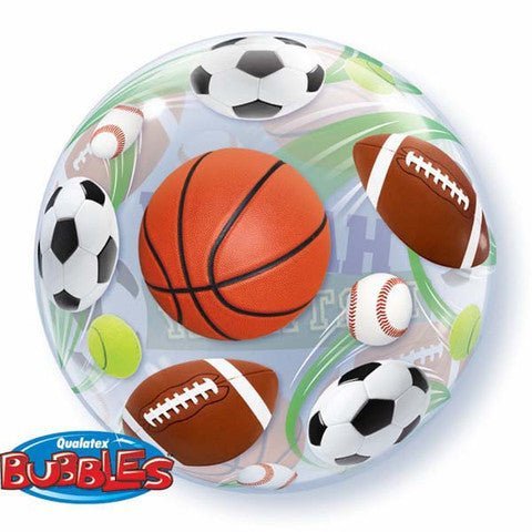 22" Qualatex Birthday Sports Ball Bubbles Balloon - Everything Party