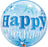22" Qualatex Birthday Star Burst Blue Bubbles Balloon - Everything Party