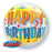 22" Qualatex Birthday Star Drop Bubbles Balloon - Everything Party