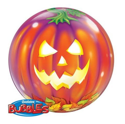 22" Qualatex Jack O'lantern Pumpkin Bubbles Balloon - Everything Party