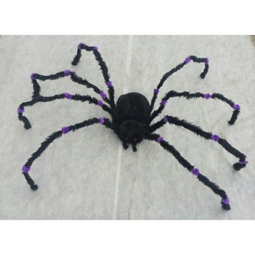 220cm Giant Purple Spider with Red Eyes - Everything Party