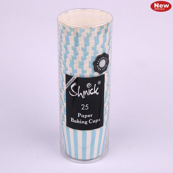 25pk Blue Stripe Paper Baking Cupcake Cups - Everything Party