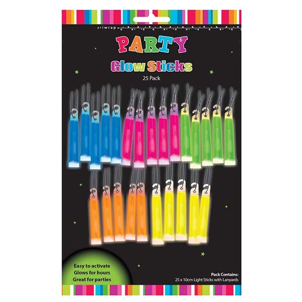 25pk Mega Pack Party Glow Sticks with Lanyards - Everything Party