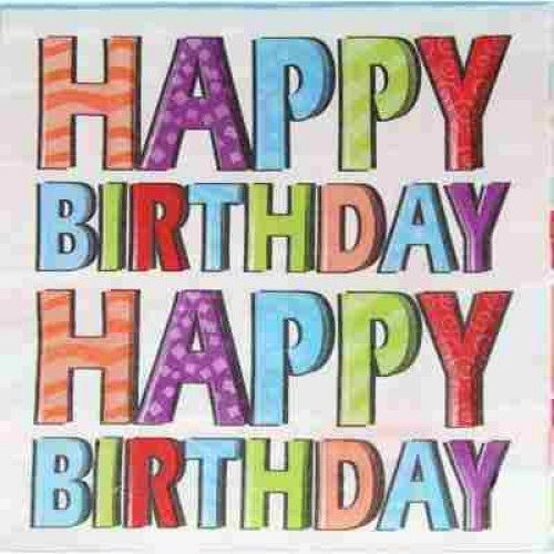 25pk Printed Happy Birthday Luncheon Napkins - General Birthday - Everything Party