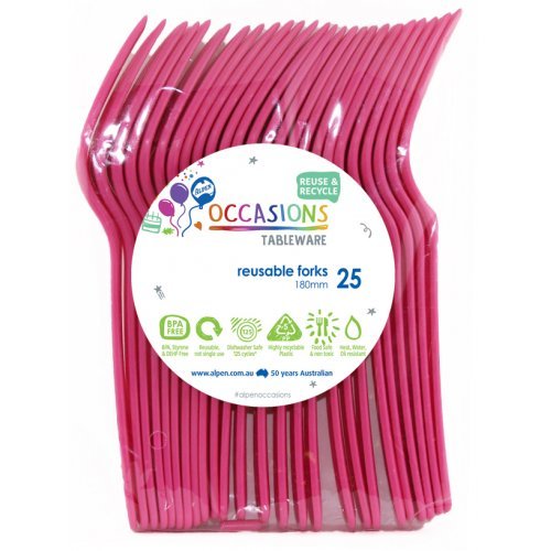 25pk Reusable Plastic Fork - Hot Pink - Everything Party
