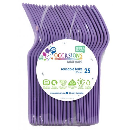 25pk Reusable Plastic Fork - Lavender - Everything Party