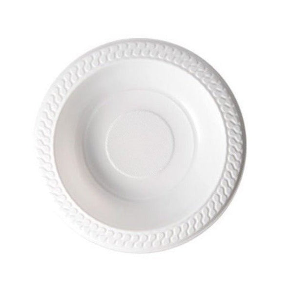 25pk Reusable Plastic White Bowl 18cm - Everything Party