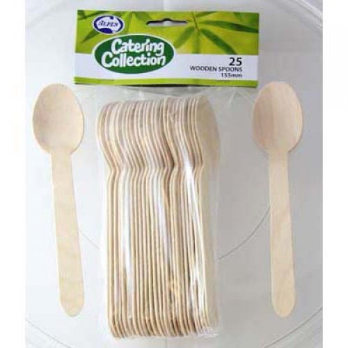 25pk Wooden Spoons - Everything Party