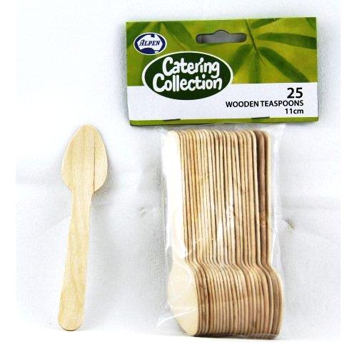 25pk Wooden Teaspoons - Everything Party