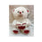28cm White Plush Valentines Teddy Bear with Heart - Everything Party