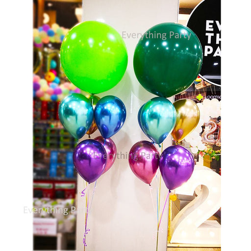 2ft Jumbo Latex Balloon with Chorme Latex Balloon Bouquet - Everything Party
