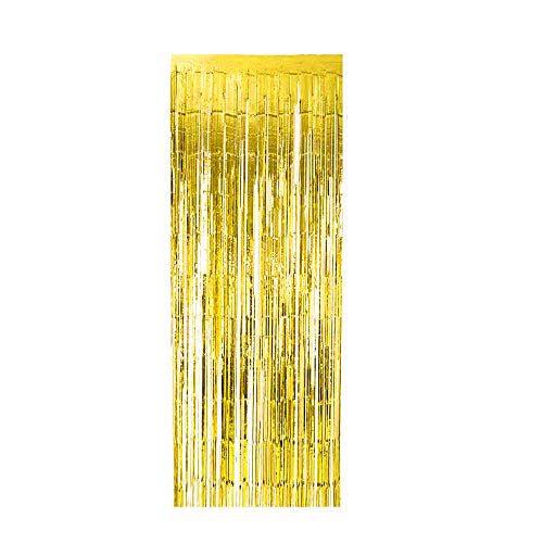 2m Metallic Curtain - Gold - Everything Party
