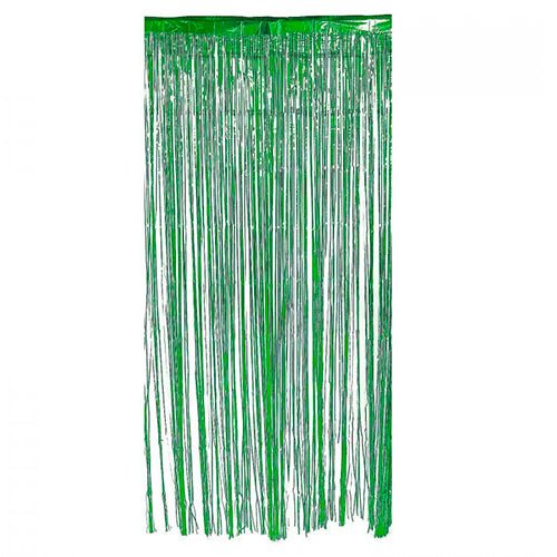 2m Metallic Curtain - Green - Everything Party
