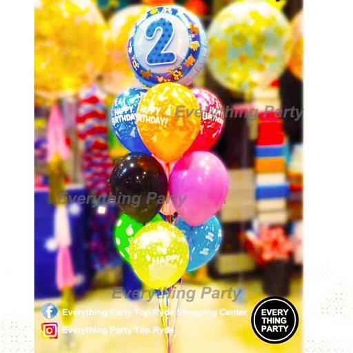 2nd Birthday Boy Helium balloon Bouquet - Everything Party