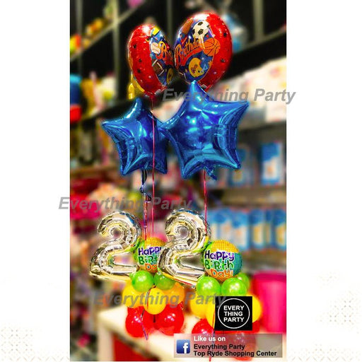 2nd Birthday Table Balloon Arrangement - Everything Party
